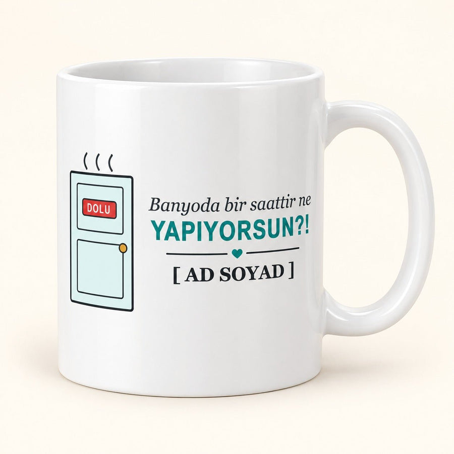 Banyo Sırası - İsimli Kardeş Kupası - Hediye Kutusu