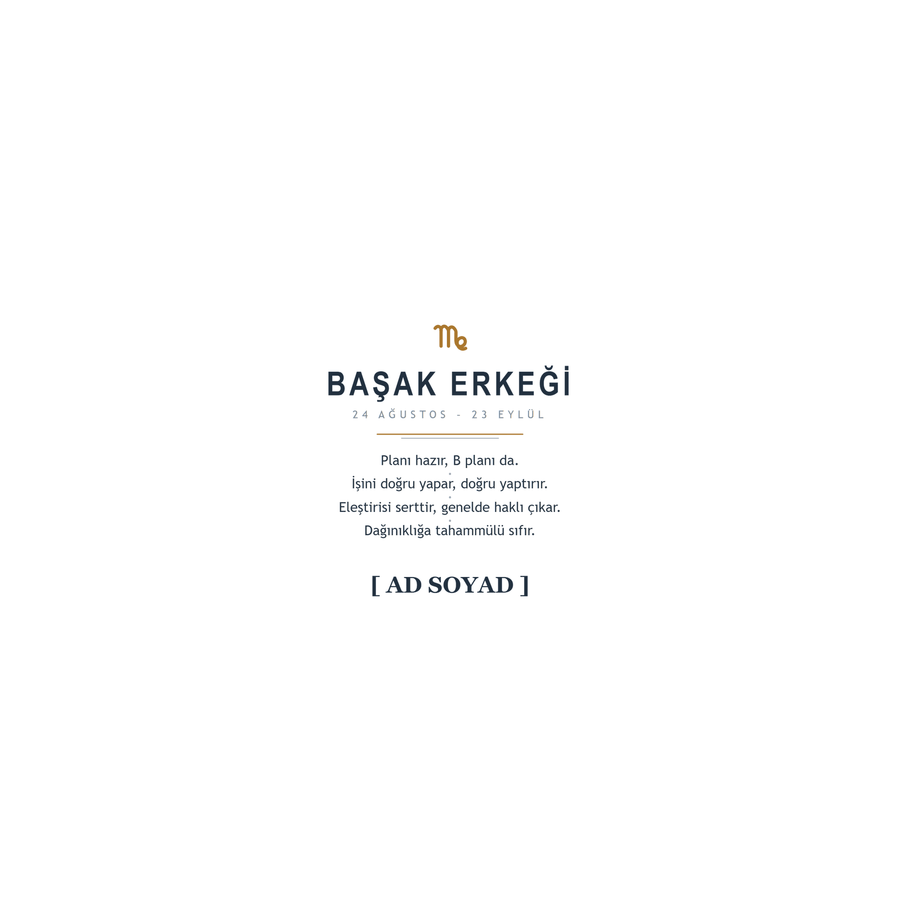 Başak Erkeği İsimli Kupa - Hediye Kutusu