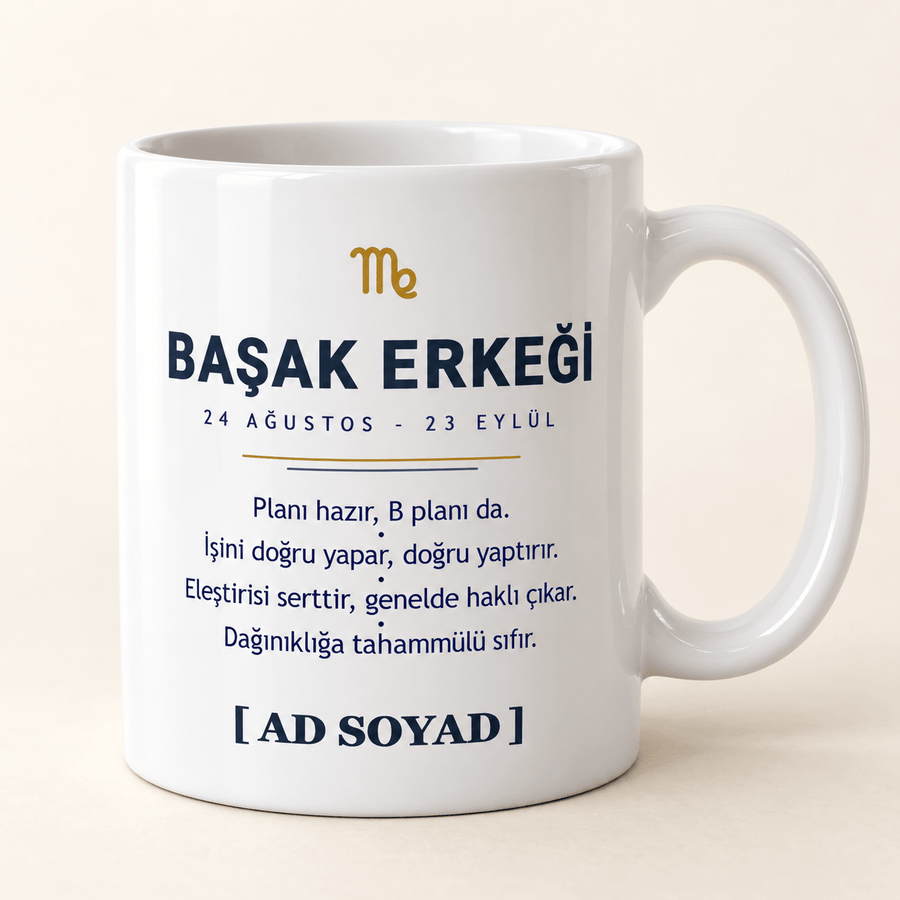 Başak Erkeği İsimli Kupa - Hediye Kutusu