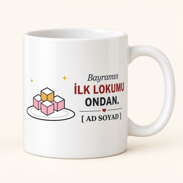 Bayramın İlk Lokumu - İsimli Babaanne Kupası - Hediye Kutusu