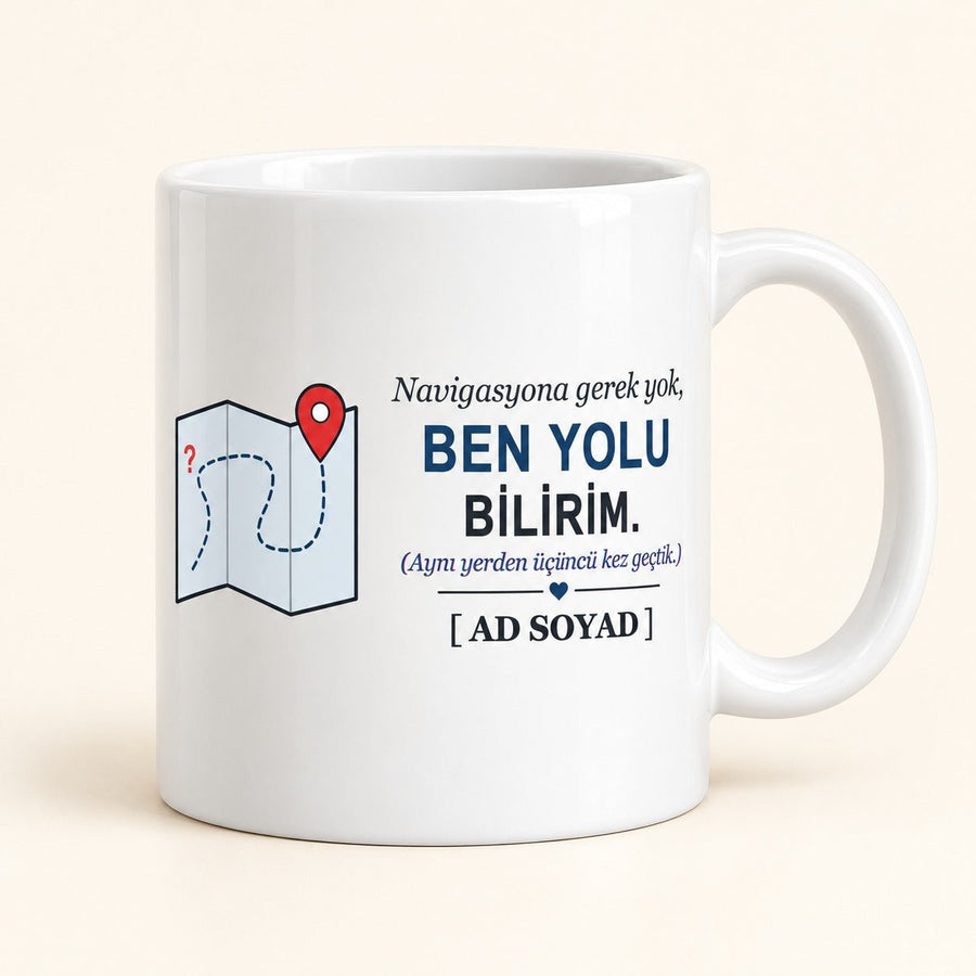 Ben Yolu Bilirim - İsimli Baba Kupası - Hediye Kutusu