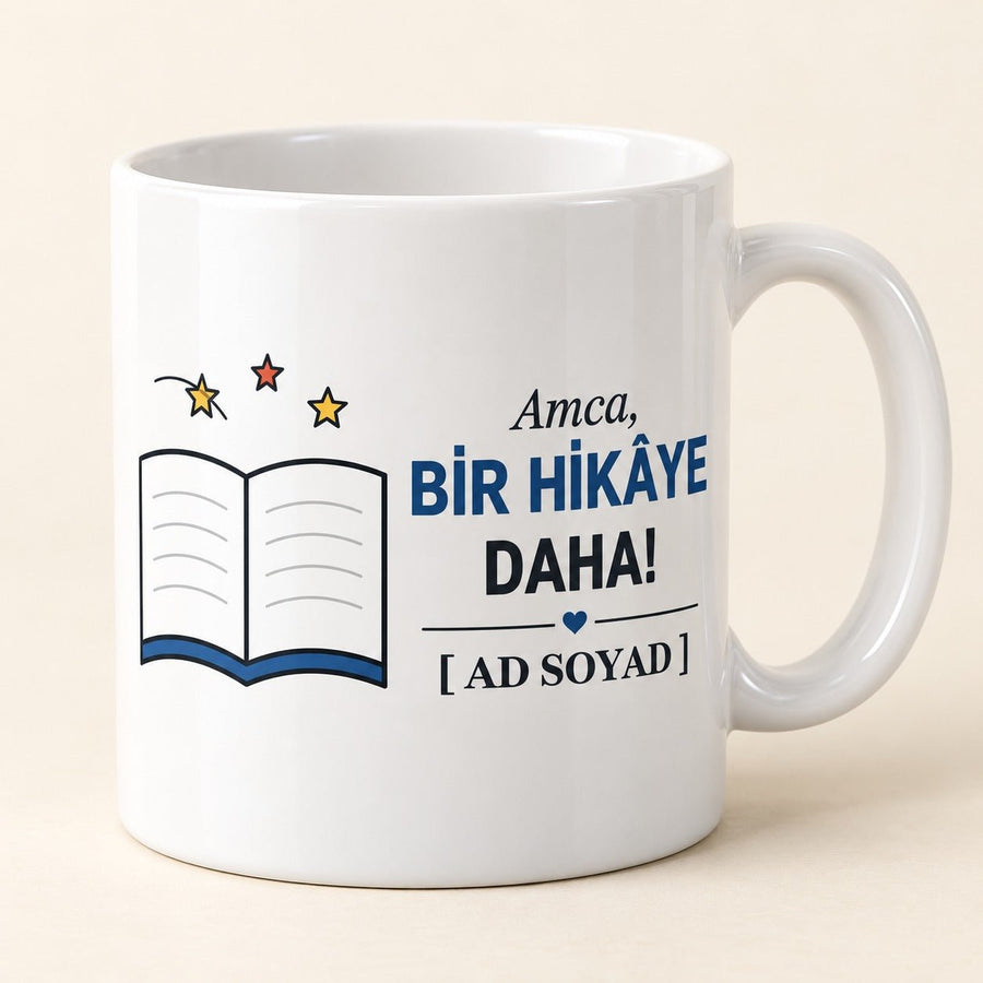 Bir Hikâye Daha - İsimli Amca Kupası - Hediye Kutusu