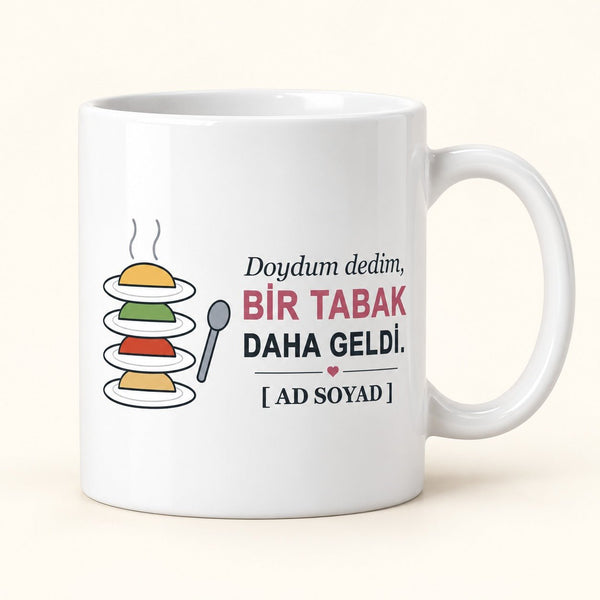 Bir Tabak Daha - İsimli Anneanne Kupası - Hediye Kutusu