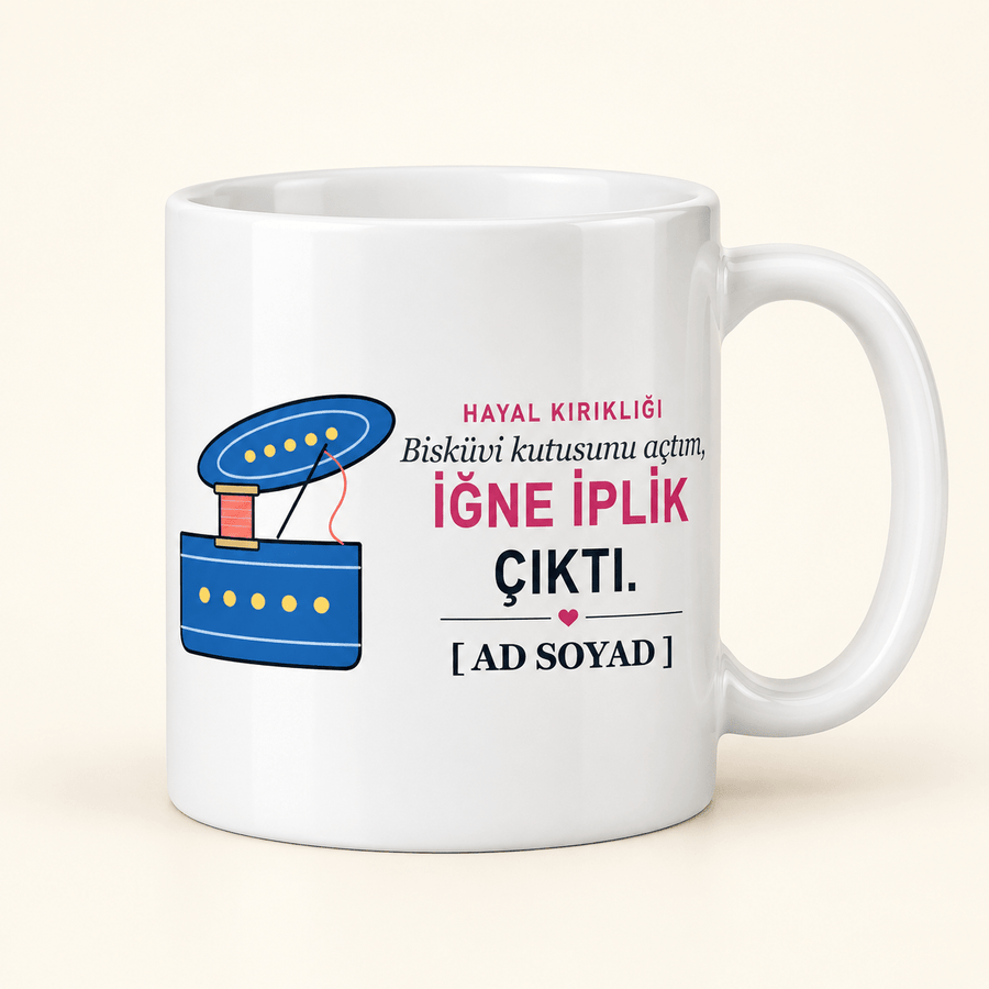 Bisküvi Kutusu - İsimli Anne Kupası - Hediye Kutusu