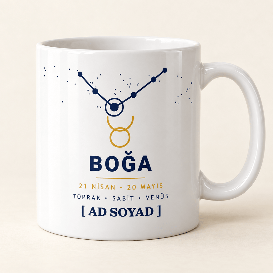 Boğa Burcu İsimli Kupa - Hediye Kutusu
