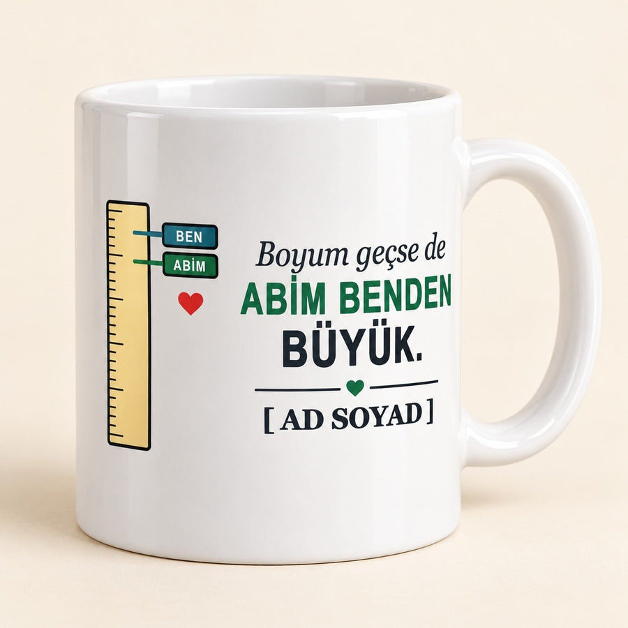 Boyum Geçse de - İsimli Abi Kupası - Hediye Kutusu
