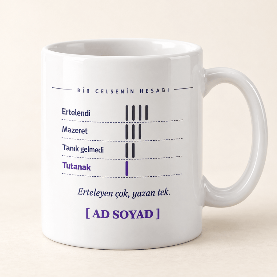 Celse Çeteleli Esprili Zabıt Kâtibi Kupası - Hediye Kutusu