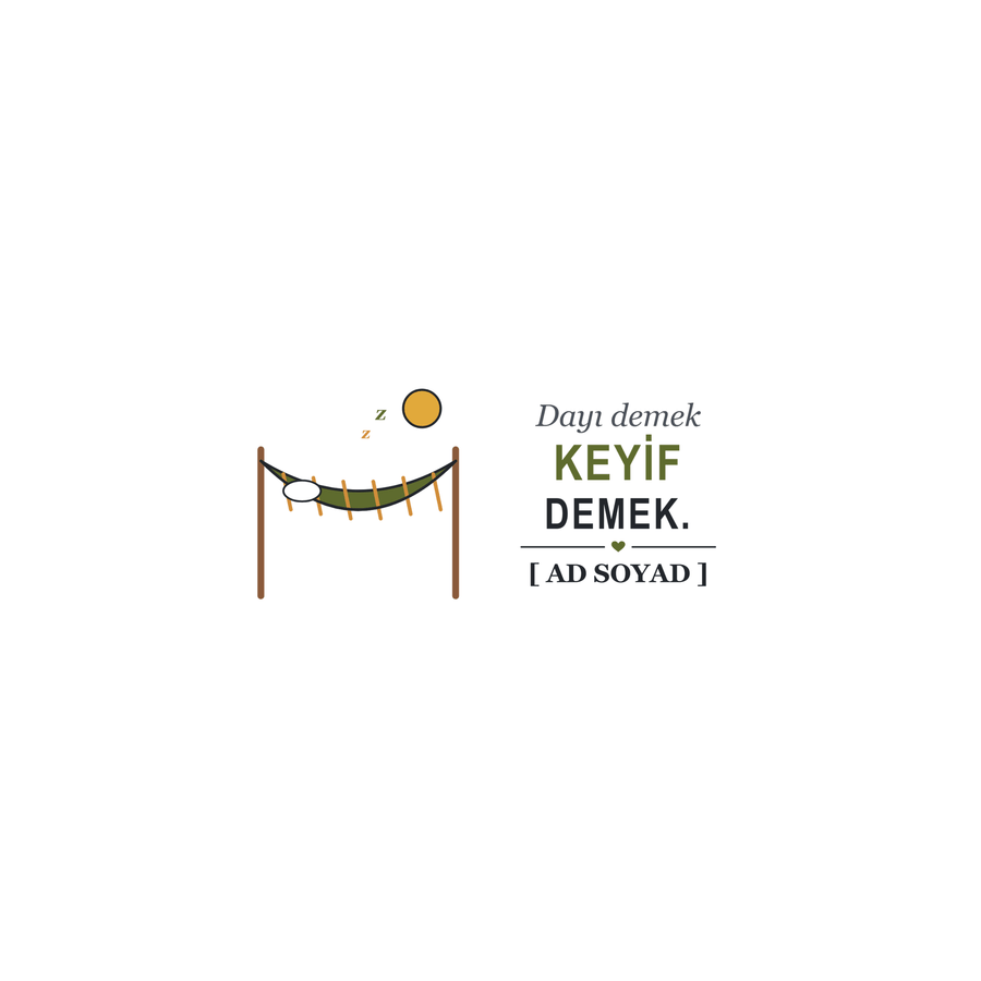 Dayı Demek Keyif Demek - İsimli Dayı Kupası - Hediye Kutusu