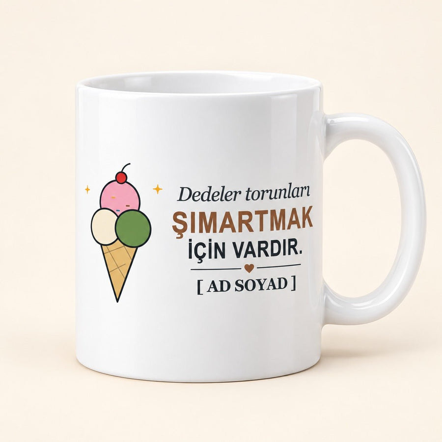 Dedeler Şımartır - İsimli Dede Kupası - Hediye Kutusu