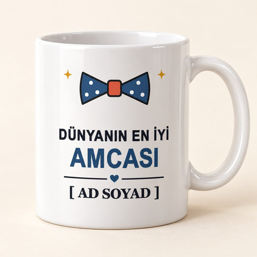 Dünyanın En İyi Amcası - İsimli Amca Kupası - Hediye Kutusu
