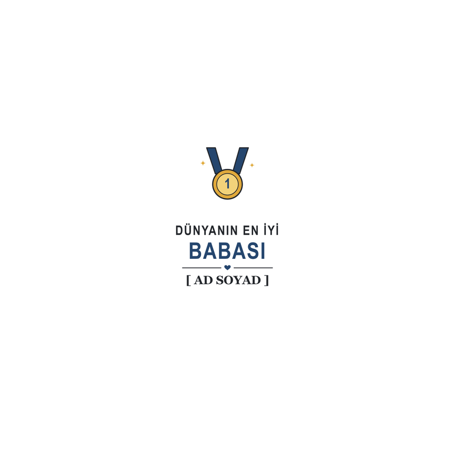 Dünyanın En İyi Babası - İsimli Baba Kupası - Hediye Kutusu