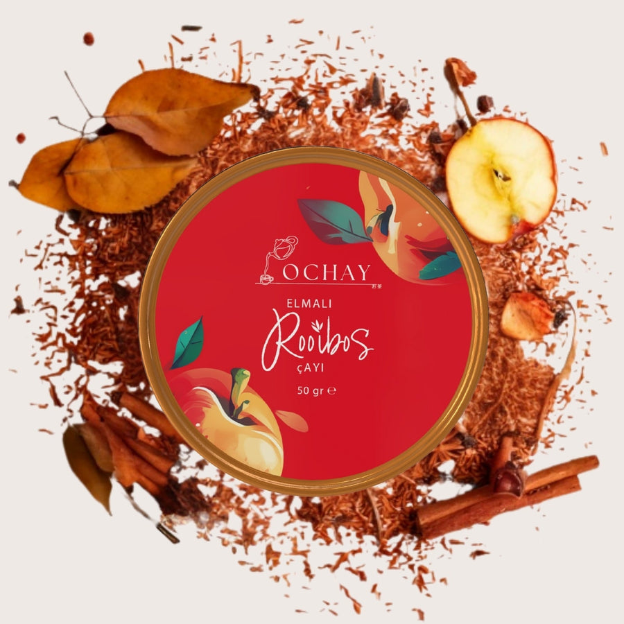 Elmalı Rooibos Çayı 50 Gram - Hediye Kutusu
