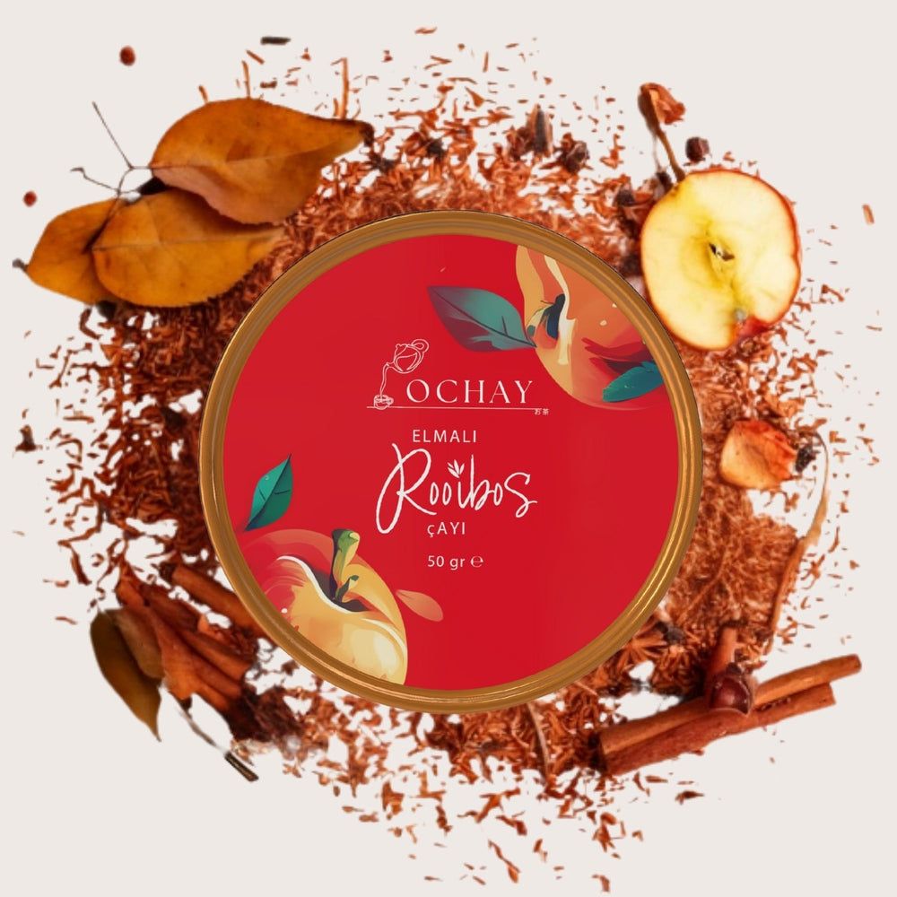 Elmalı Rooibos Çayı 50 Gram - Hediye Kutusu