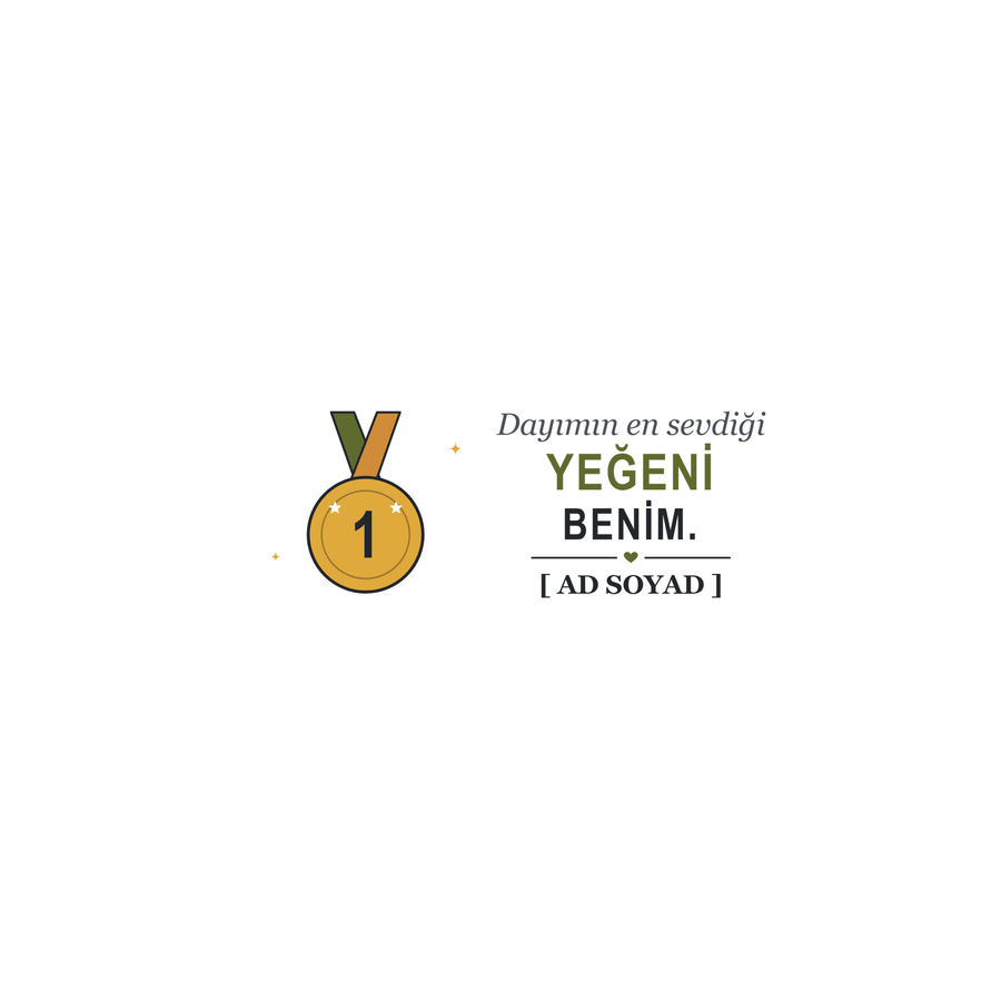 En Sevdiği Yeğen - İsimli Dayı Kupası - Hediye Kutusu