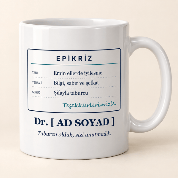Epikrizli İsimli Doktor Kupası - Hediye Kutusu