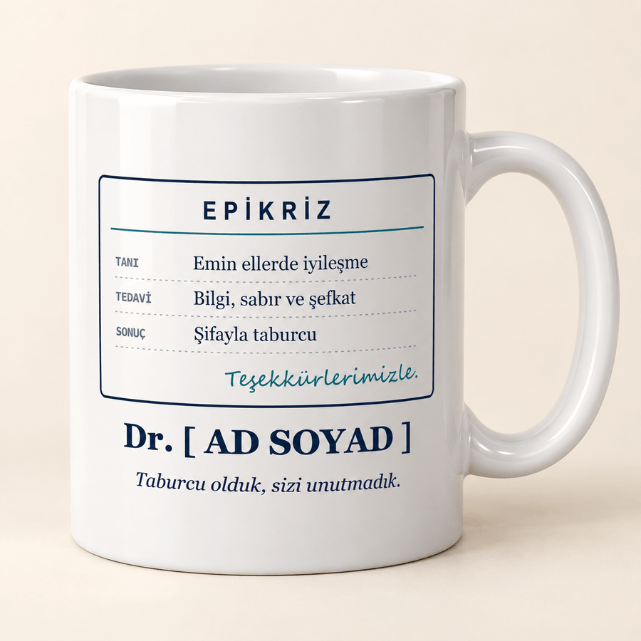Epikrizli İsimli Doktor Kupası - Hediye Kutusu