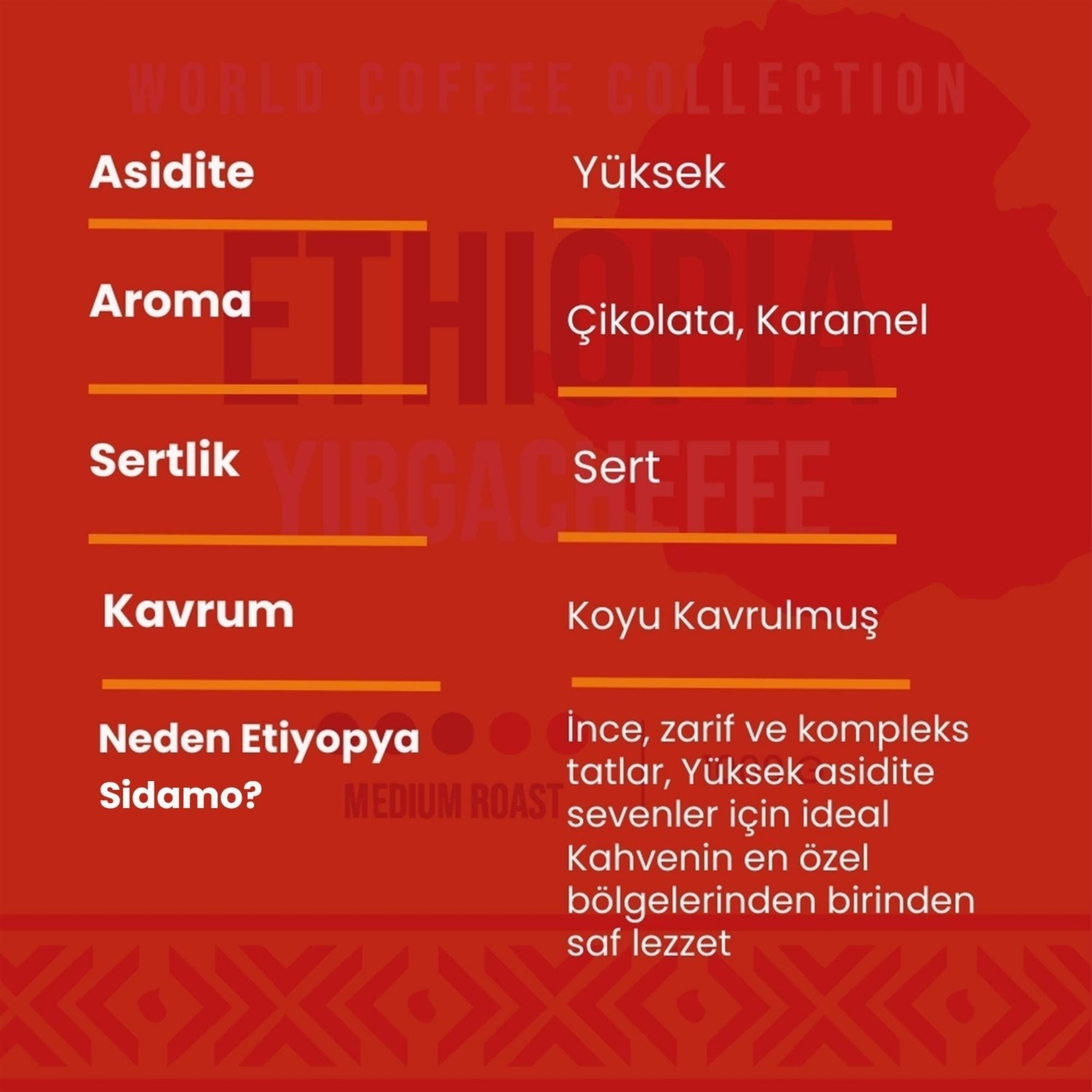 Etiyopya Sidamo Kahve 100 Gr - Hediye Kutusu