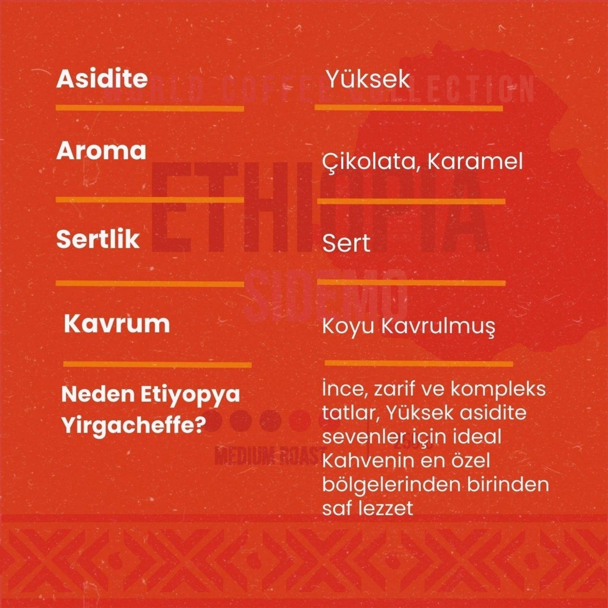 Etiyopya Yirgacheffe Kahve 100 Gr - Hediye Kutusu