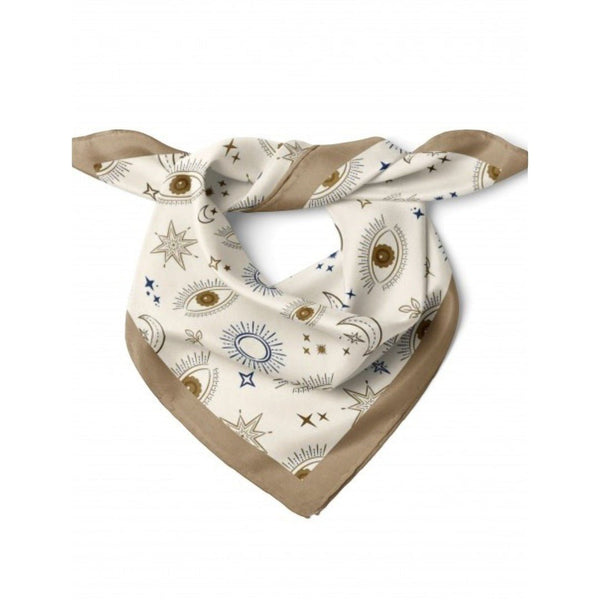 Göz Desenli Krem Bandana - Hediye Kutusu