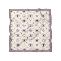Göz Desenli Lila Bandana - Hediye Kutusu