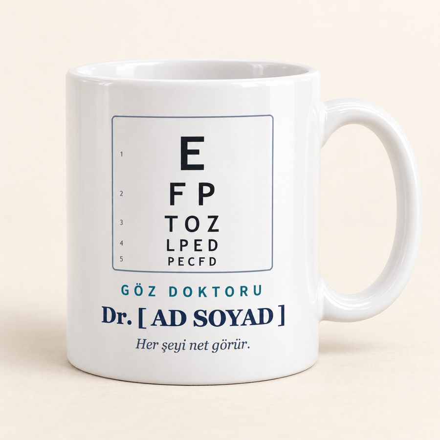 Göz Eşelli İsimli Göz Doktoru Kupası - Hediye Kutusu