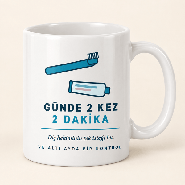Günde 2 Kez 2 Dakika Diş Hekimi Kupası - Hediye Kutusu