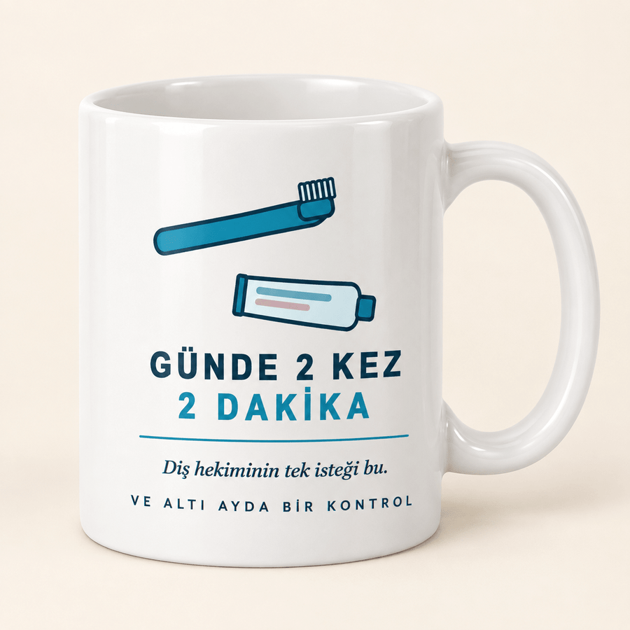 Günde 2 Kez 2 Dakika Diş Hekimi Kupası - Hediye Kutusu