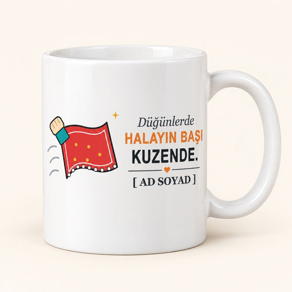Halayın Başı Kuzende - İsimli Kuzen Kupası - Hediye Kutusu