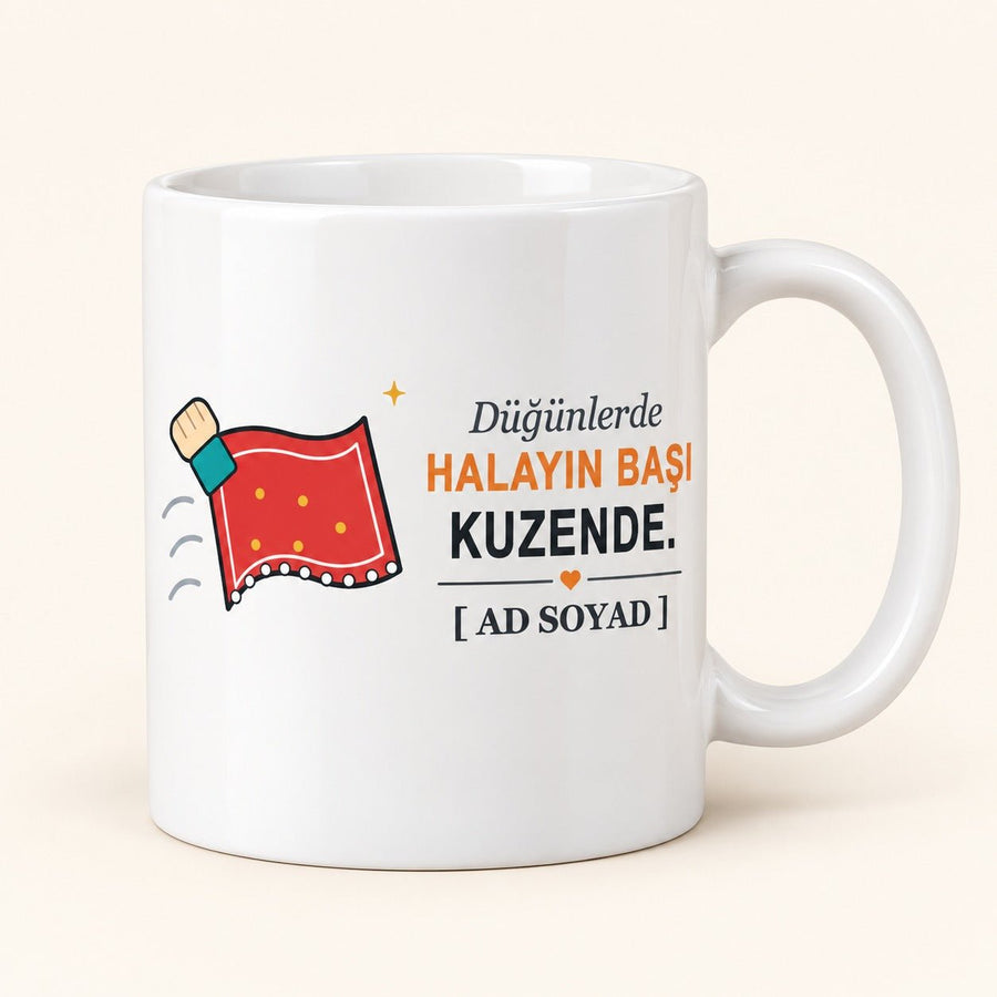 Halayın Başı Kuzende - İsimli Kuzen Kupası - Hediye Kutusu