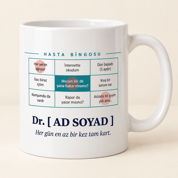 Hasta Bingolu İsimli Doktor Kupası - Hediye Kutusu