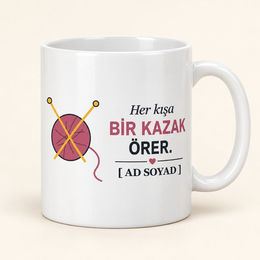 Her Kışa Bir Kazak - İsimli Anneanne Kupası - Hediye Kutusu