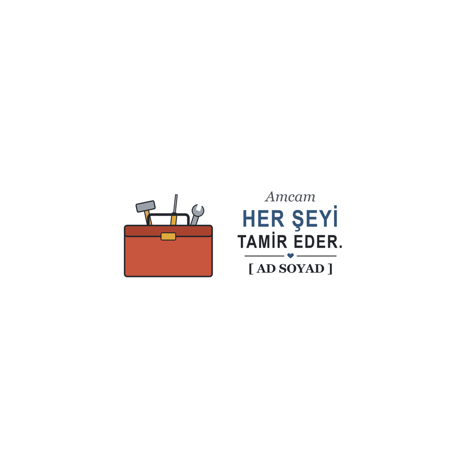 Her Şeyi Tamir Eder - İsimli Amca Kupası - Hediye Kutusu