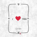I Love You Sevgililer Günü Tebrik Kartı