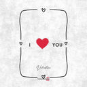 I Love You Sevgililer Günü Tebrik Kartı - Hediye Kutusu