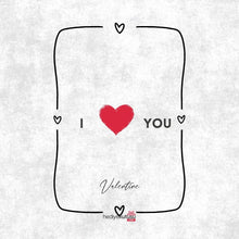 I Love You Sevgililer Günü Tebrik Kartı