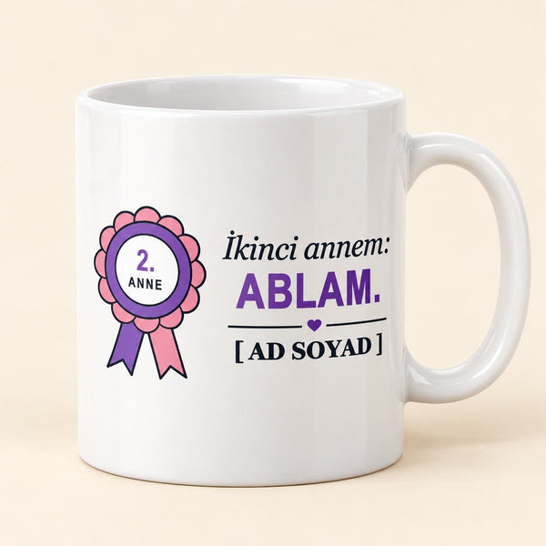 İkinci Annem - İsimli Abla Kupası - Hediye Kutusu