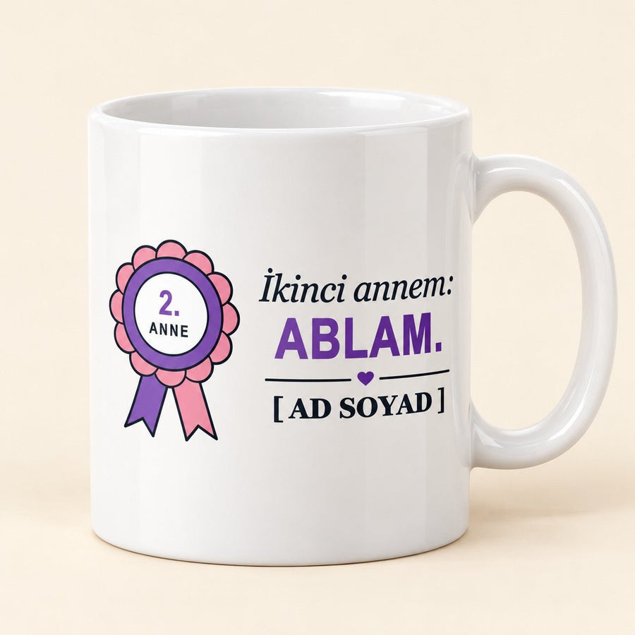 İkinci Annem - İsimli Abla Kupası - Hediye Kutusu