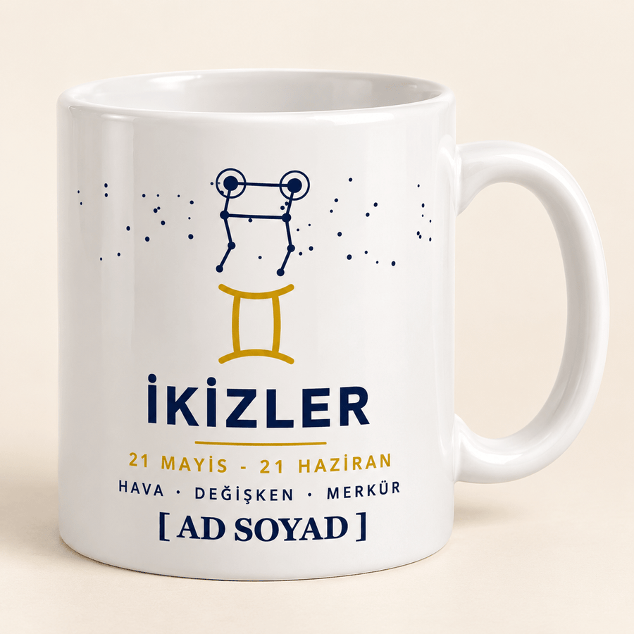 İkizler Burcu İsimli Kupa - Hediye Kutusu