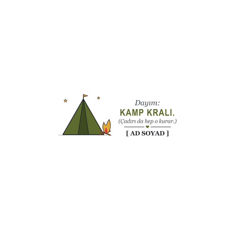 Kamp Kralı - İsimli Dayı Kupası - Hediye Kutusu