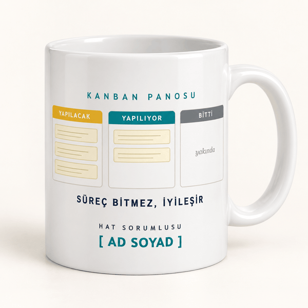Kanban Panolu İsimli Endüstri Mühendisi Kupası - Hediye Kutusu