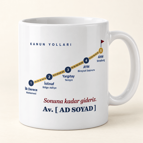 Kanun Yolları İsimli Avukat Kupası - Hediye Kutusu