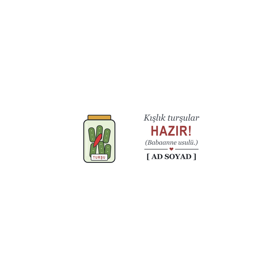 Kışlık Turşular Hazır - İsimli Babaanne Kupası - Hediye Kutusu