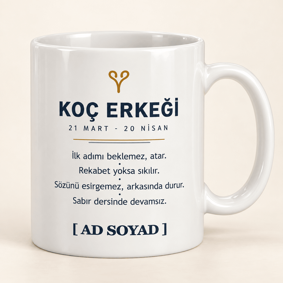 Koç Erkeği İsimli Kupa - Hediye Kutusu