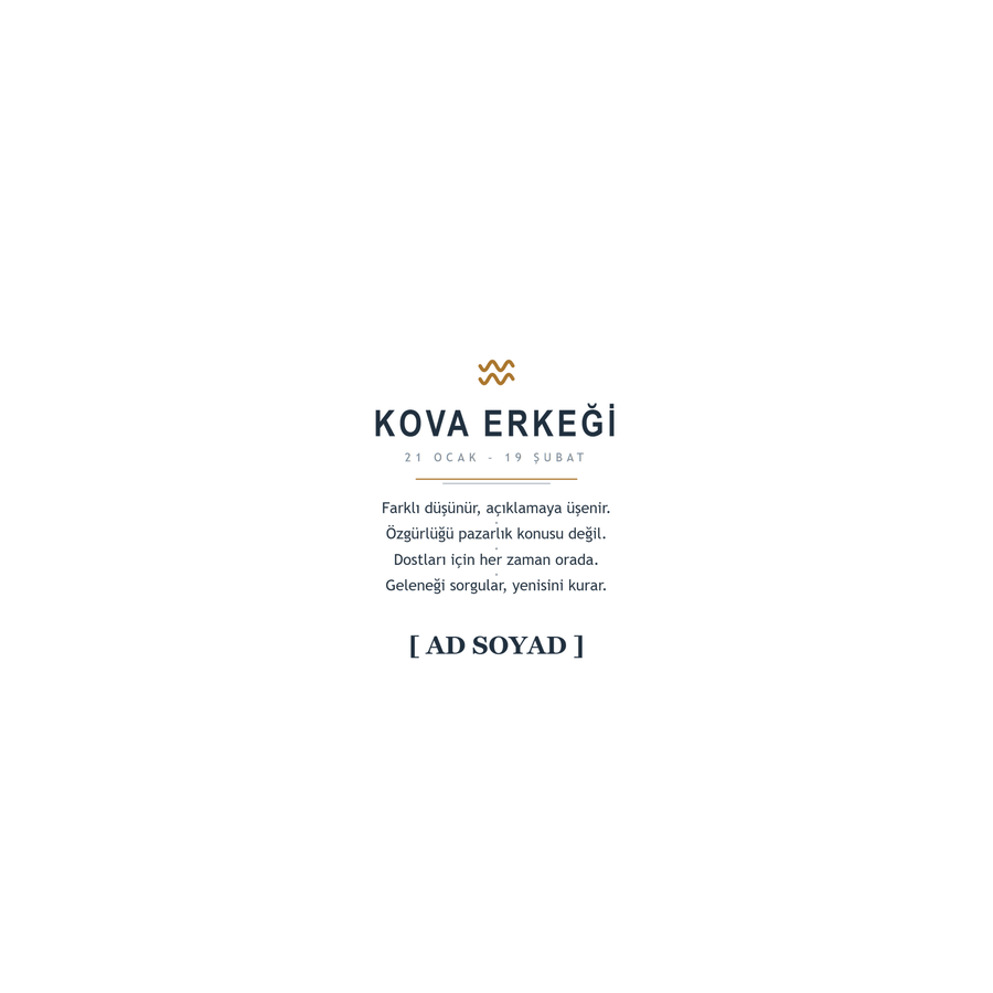 Kova Erkeği İsimli Kupa - Hediye Kutusu