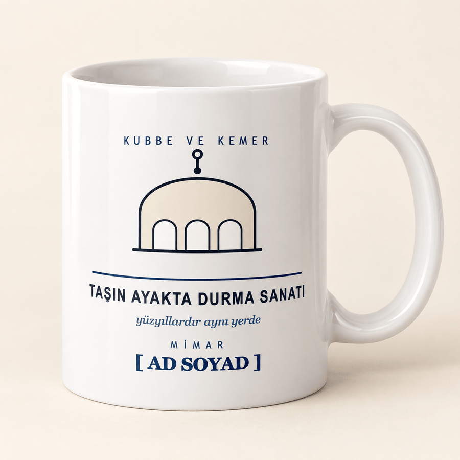 Kubbe ve Kemerli İsimli Mimar Kupası - Hediye Kutusu