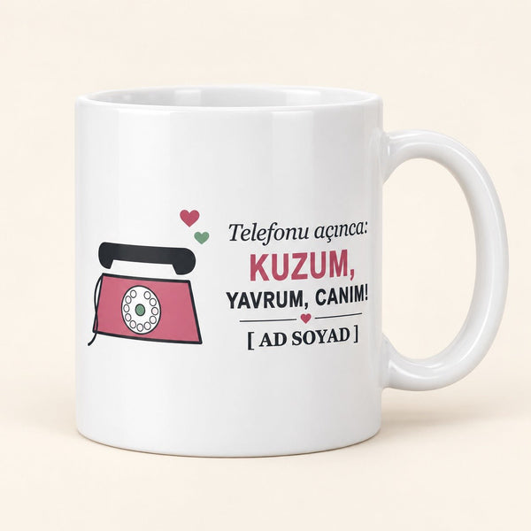 Kuzum, Yavrum, Canım - İsimli Anneanne Kupası - Hediye Kutusu