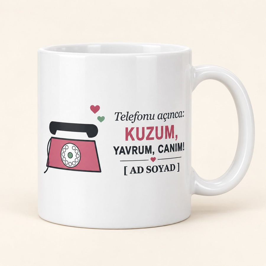 Kuzum, Yavrum, Canım - İsimli Anneanne Kupası - Hediye Kutusu