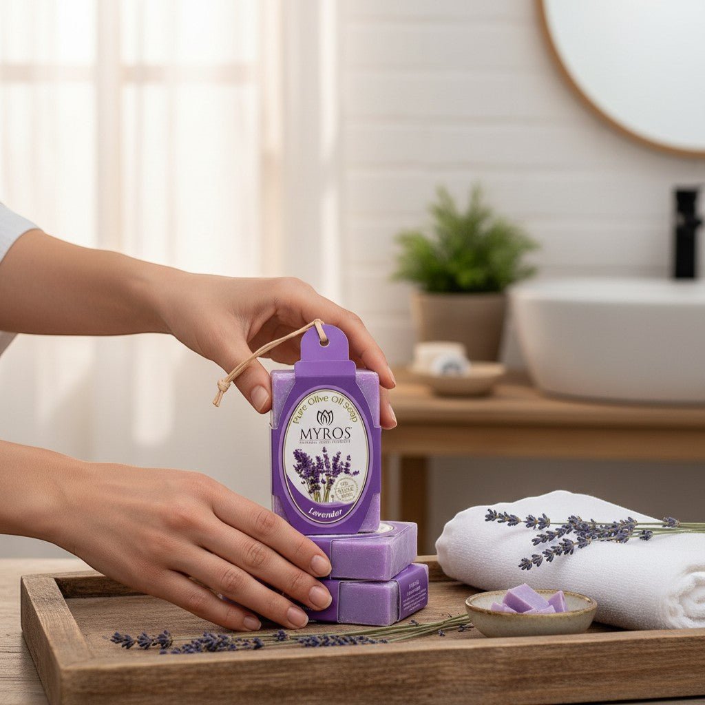 Lavanta İpli Boncuklu Sabun - Hediye Kutusu