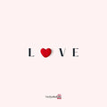 Love Minimal Sevgililer Günü Kartı