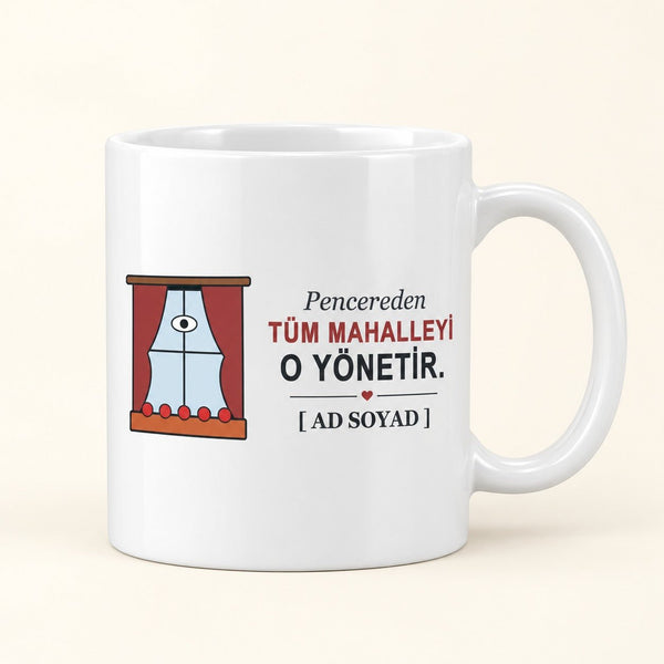 Mahallenin Yöneticisi - İsimli Babaanne Kupası - Hediye Kutusu
